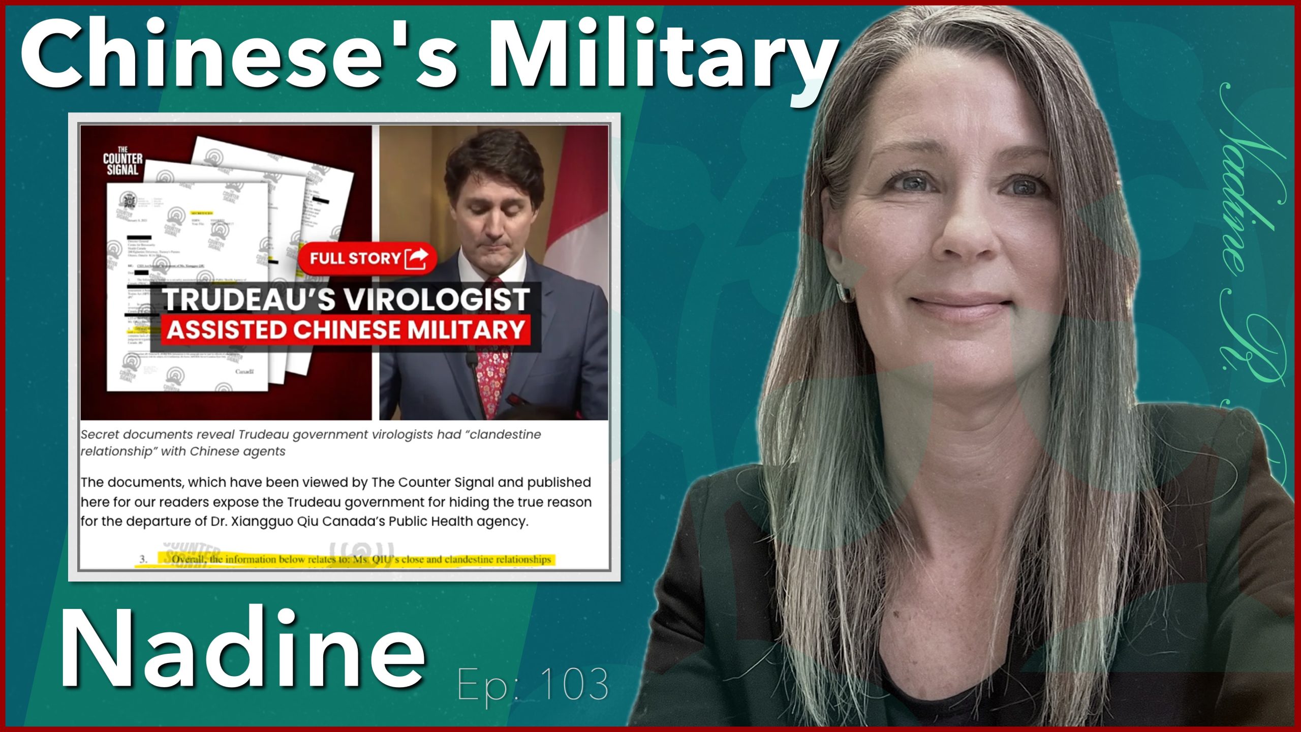 Nadine with Chinese Military and Justin Trudeau YouTube Thumbnail